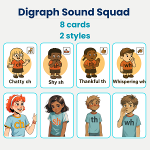 Digraph Sound Squad Cards (Style 1 and 2)